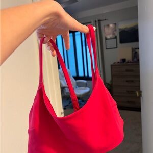 lululemon athletica Wunder Under Bra—bright red-ish pink!